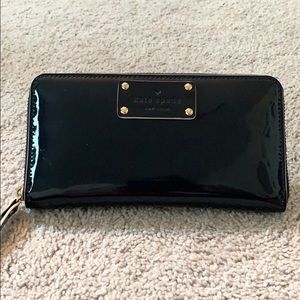 Kate Spade Patent Leather Zip Around Wallet